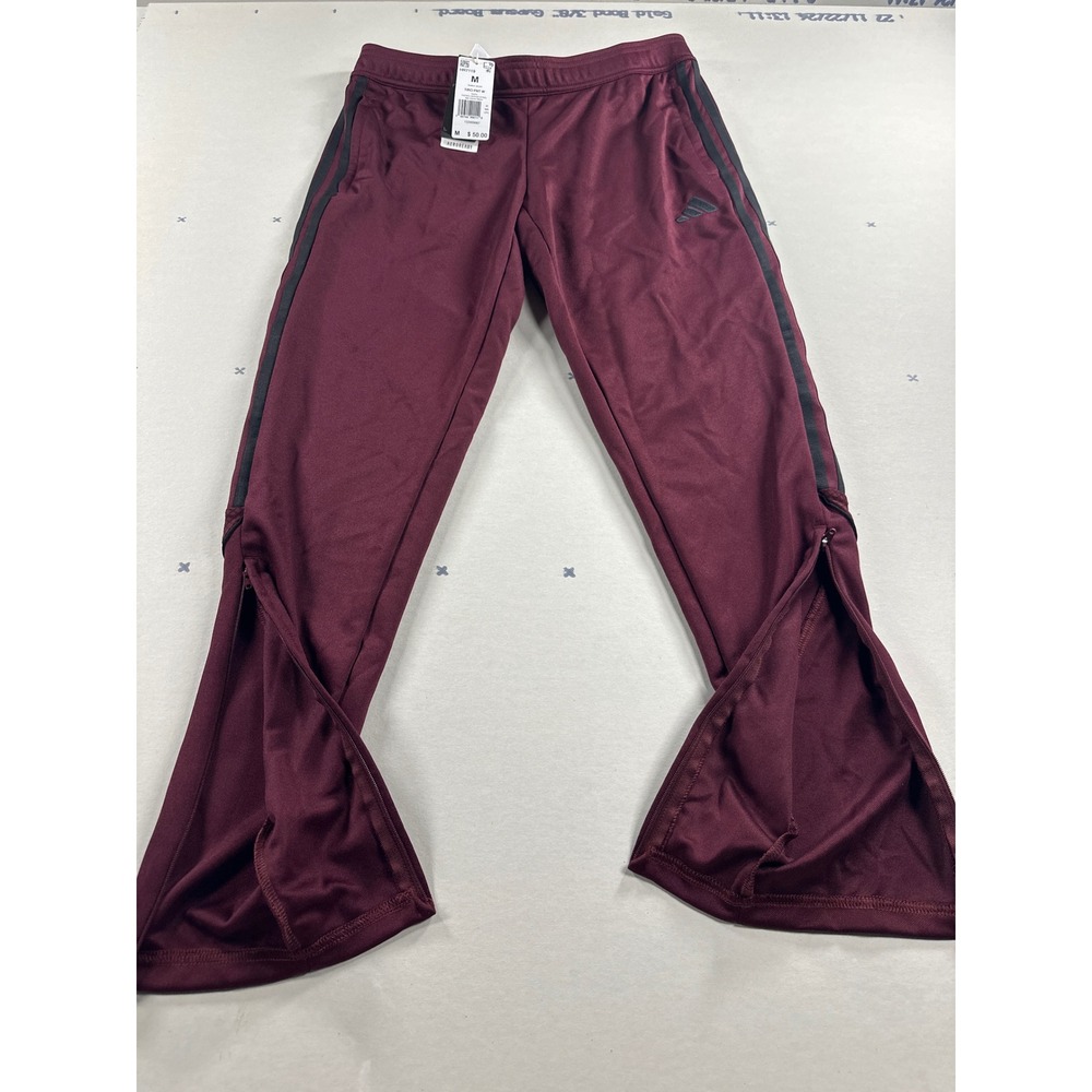 Adidas Tiro PNT W Womens Track Pants Maroon Black Tapered Soccer Joggers  M